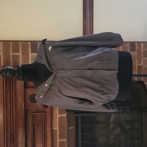 Nike Gray Cropped windbreaker with giant hood